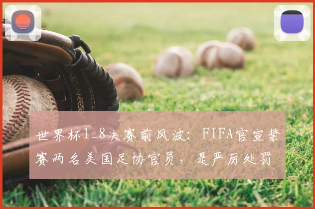世界杯1_8决赛前风波：FIFA官宣禁赛两名美国足协官员，是严厉处罚还是做个样子？